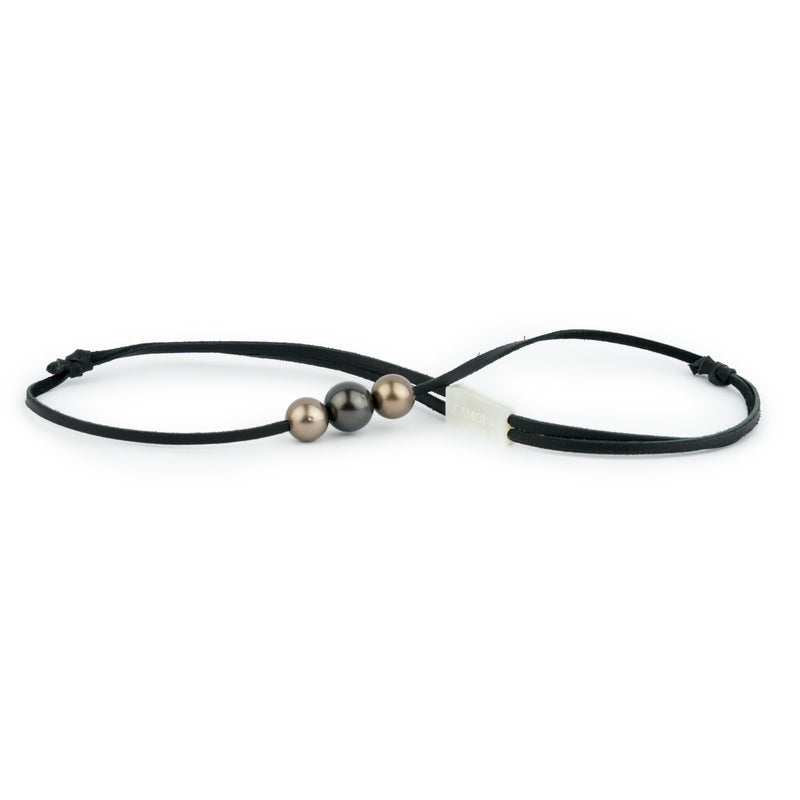 Triple 10.2mm-11.7mm Copper-Black Eimeo Mana Necklace