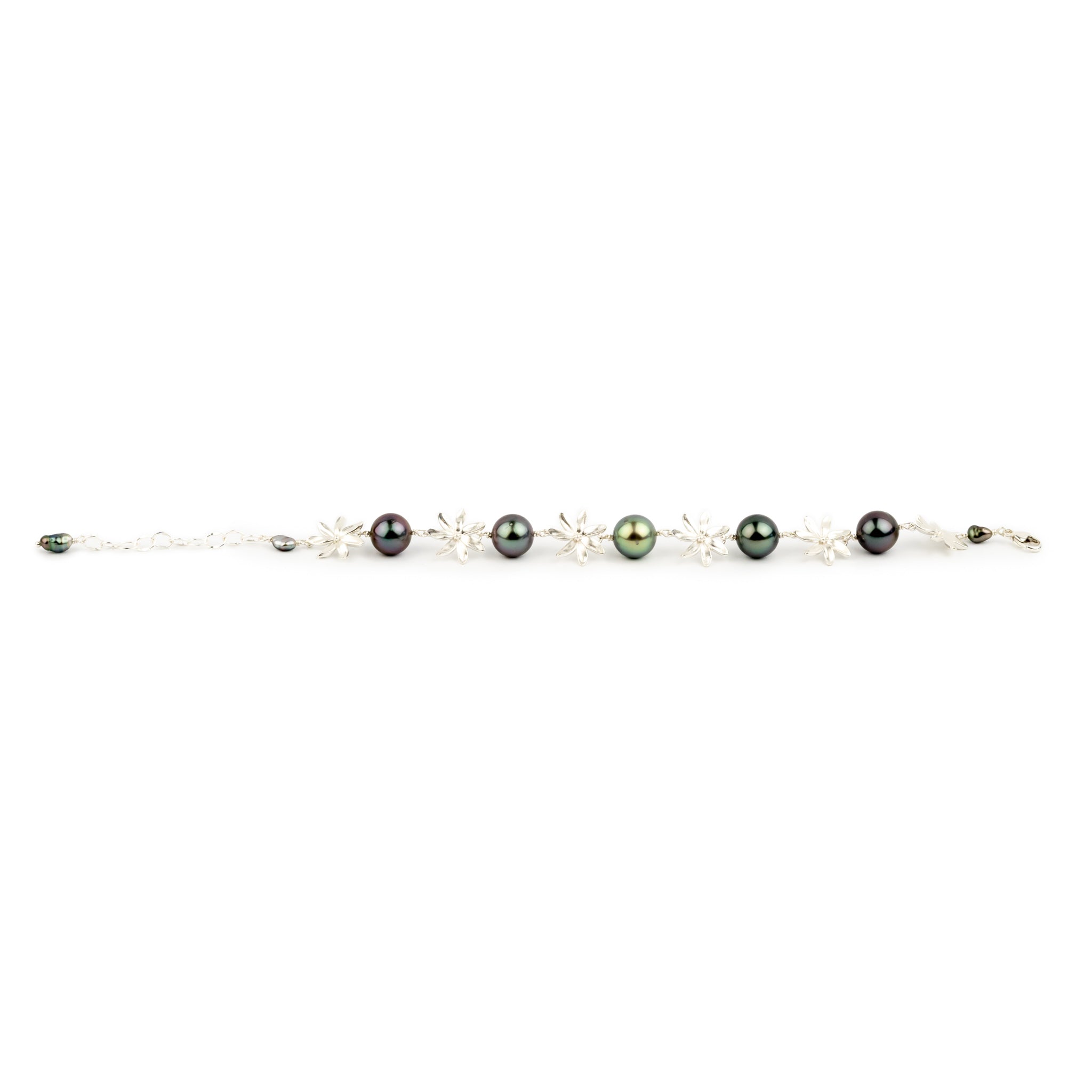 Tiaré Sterling Silver Tahitian Pearl Bracelet