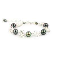 Tiaré Sterling Silver Tahitian Pearl Bracelet