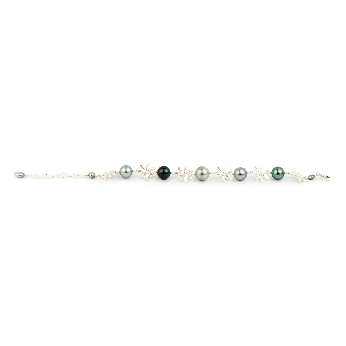 Tiaré Sterling Silver Tahitian Pearl Bracelet