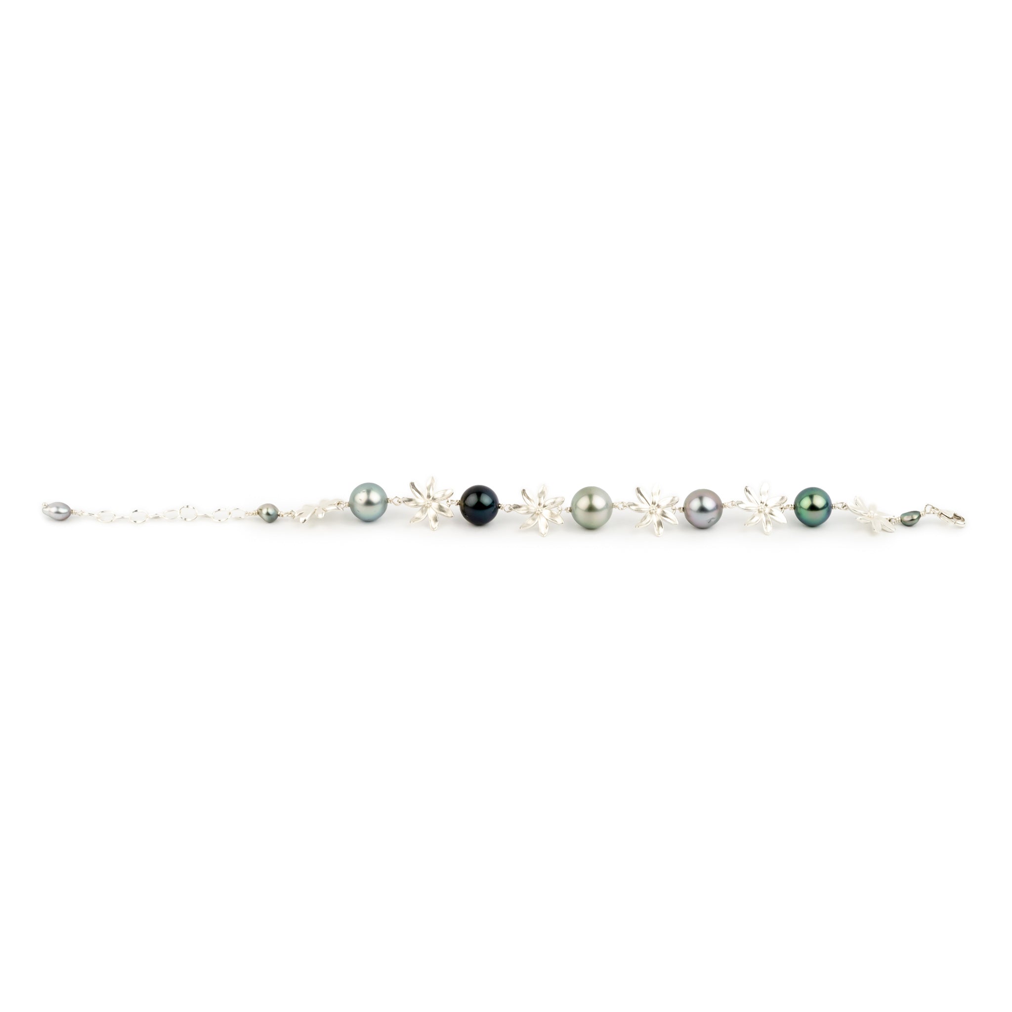 Tiaré Sterling Silver Tahitian Pearl Bracelet