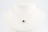 Aubergine Peacock 10.2mm Tahitian Pearl Solitaire Necklace on 14K Rose Gold