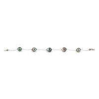 Pahua Baroque Tahitian Pearl Tin Cup Bracelet on 14K White Gold