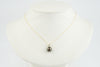 Chocolate Aubergine Tahitian Pearl & Diamond Asteria Pendant or Necklace on 14K Yellow Gold