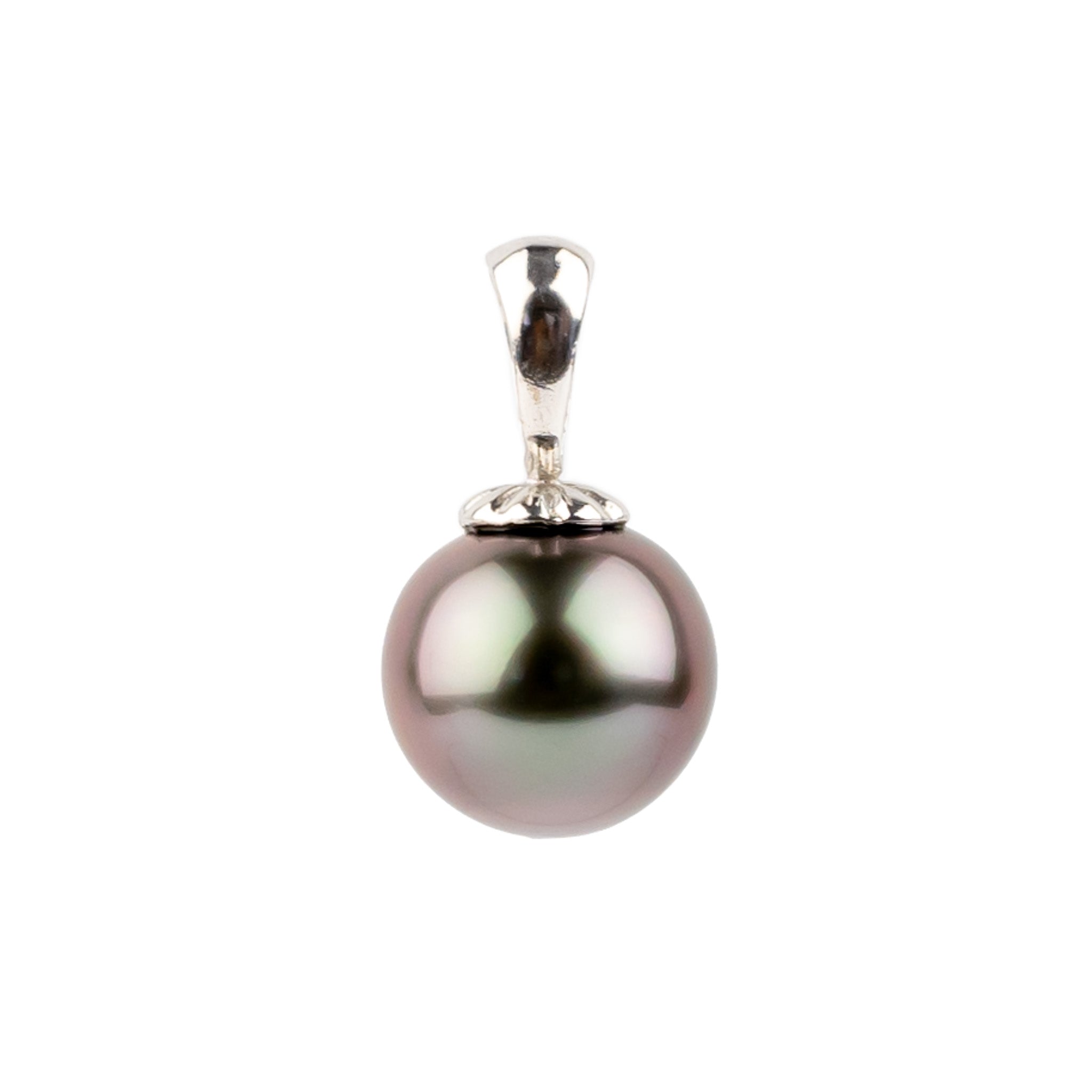 Borealis 10.5mm Tahitian Pearl Pendant on 14K White Gold