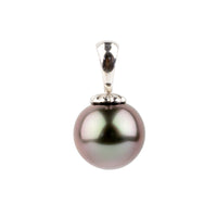 Borealis 10.5mm Tahitian Pearl Pendant on 14K White Gold