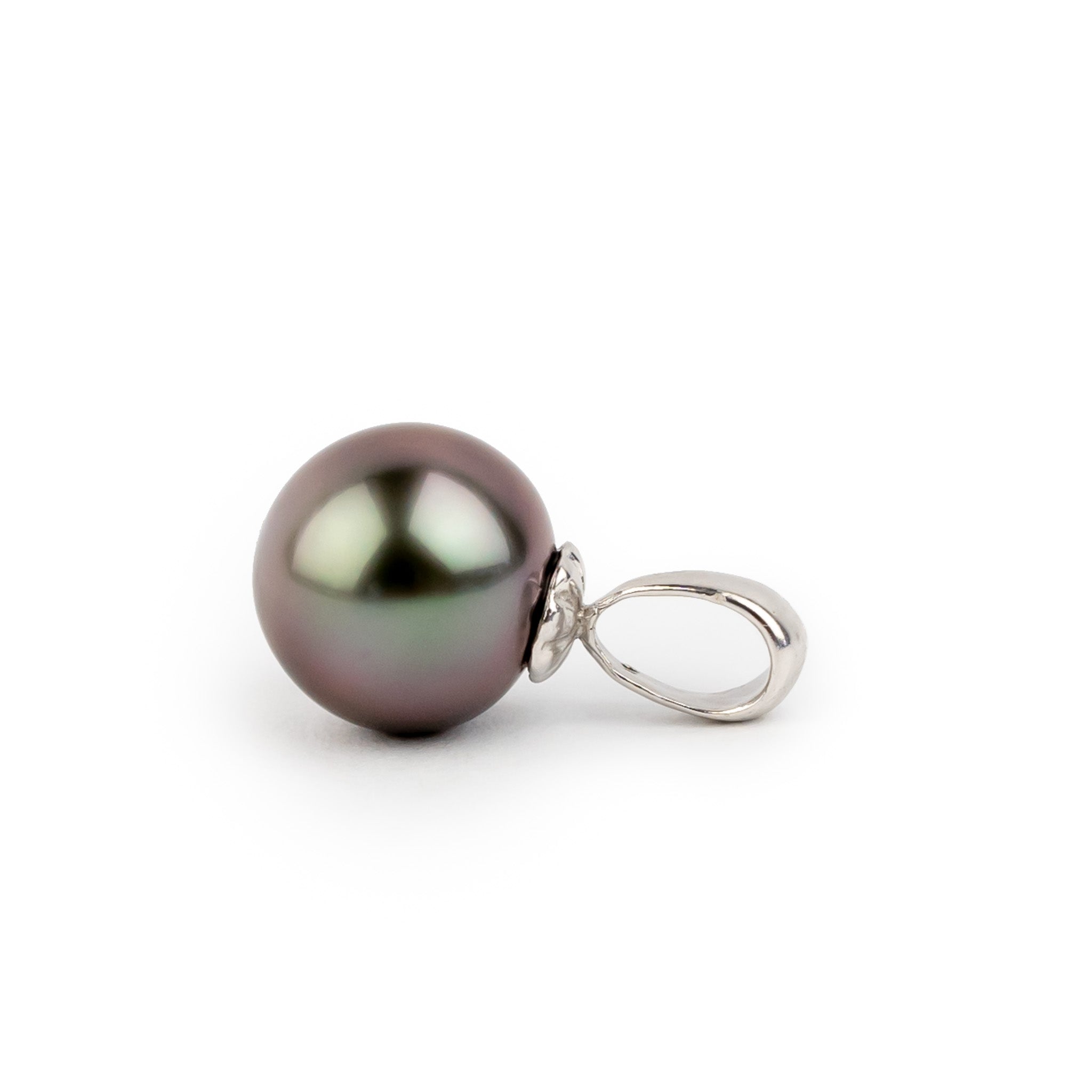 Borealis 10.5mm Tahitian Pearl Pendant on 14K White Gold