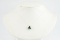 Tahitian Pearl & Opal Indigo-Green Étoile Necklace on Sterling Silver