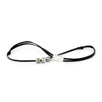 Triple 9mm-10.2mm Silvery Blue-Green Eimeo Mana Necklace