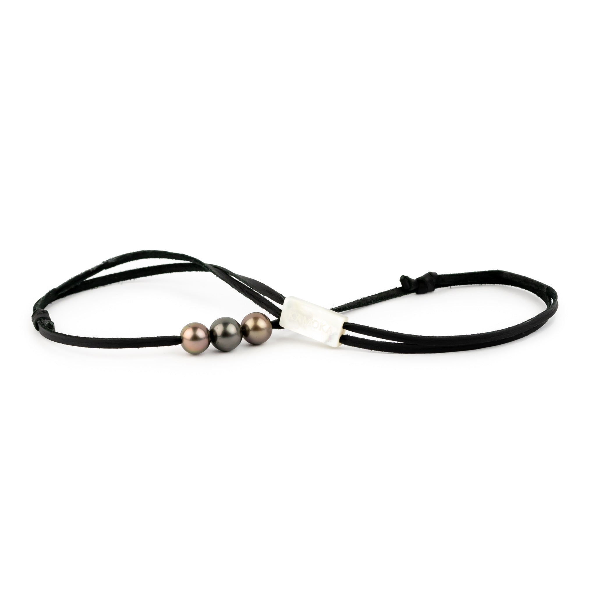 Triple 9mm-10.5mm Red-Black Eimeo Mana Necklace