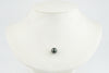 Midnight Black 10.7mm Tahitian Pearl Solitaire Necklace on Sterling Silver