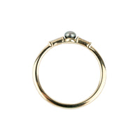 Tahitian Keshi Pearl & Diamond Mahana Ring