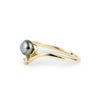 Tahitian Keshi Pearl & Diamond Sunrise Ring