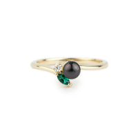Tahitian Keshi Pearl & Gemstone Natura Ring