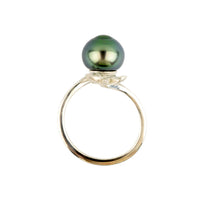 Tiaré Sterling Silver Tahitian Pearl Ring