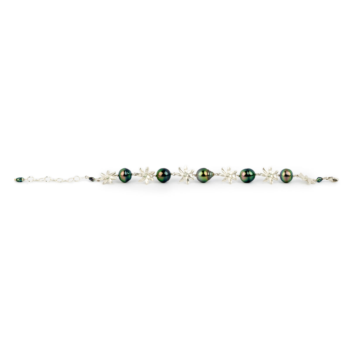 Tiaré Sterling Silver Tahitian Pearl Bracelet