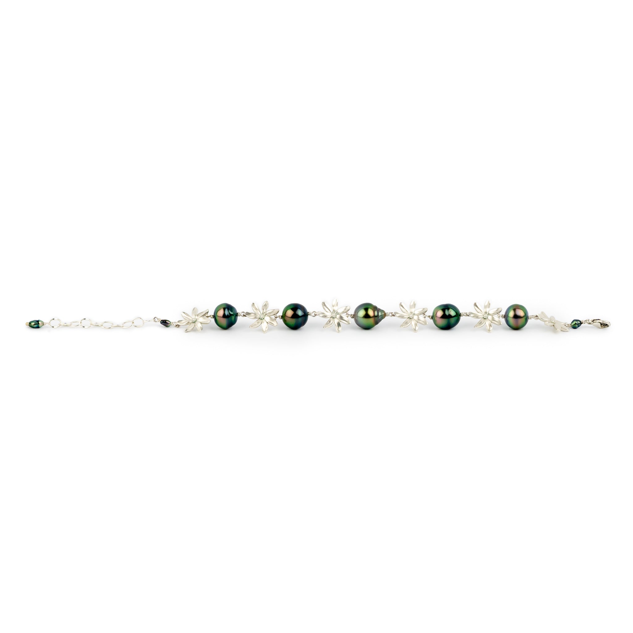 Tiaré Sterling Silver Tahitian Pearl Bracelet