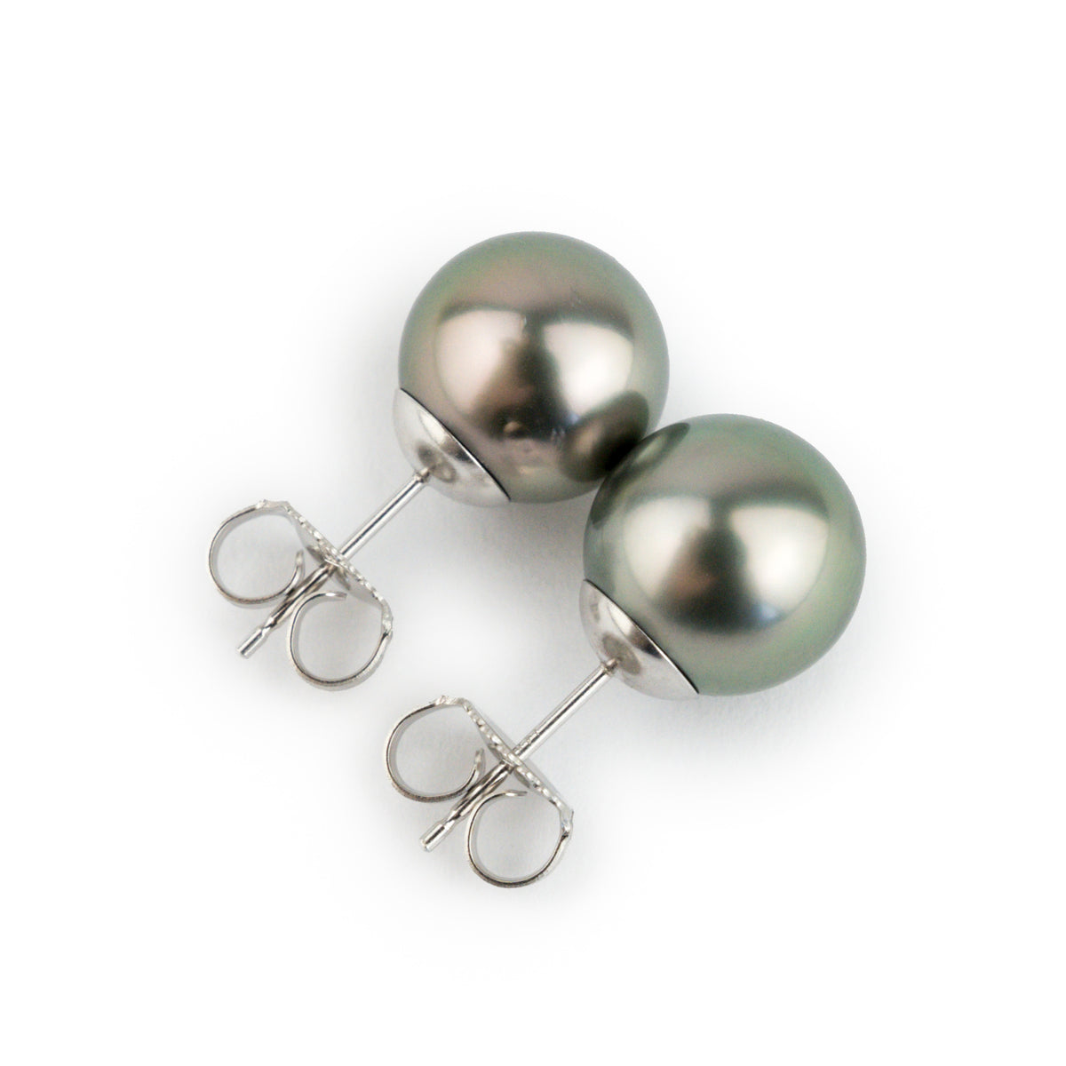 Pink-Green 10.3mm Statement Pearl Stud Earrings