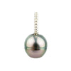 Pink-Green Circled 9.5mm Tahitian Pearl Pendant on Sterling Silver