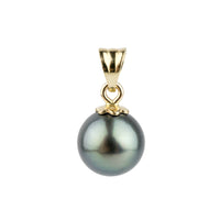 Petite Indigo Green 9mm Tahitian Pearl Pendant