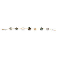 Tahitian Pearl Harvest Tin Cup Bracelet on 14K Yellow Gold