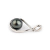 Midnight Blue Tahitian Pearl Teardrop Pendant on Sterling Silver