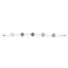 Silvery Blues Tahitian Pearl Tin Cup Bracelet on 14K White Gold