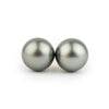 Dark Silvery 10.6mm Tahitian Pearl Statement Stud Earrings