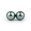 Blue-Green 9.2-9.6mm Tahitian Pearl Stud Earrings
