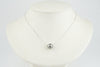 Lavender-Blue 10.5mm Tahitian Pearl Solitaire Necklace on 14K White Gold