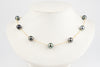 Purple-Blue Tin-Cup Tahitian Pearl Necklace on 14/20 Gold Filled