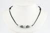 Quintuple Silvery Indigo 9.2-11.4mm Mana Pearl Necklace