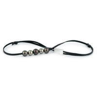 Quintuple Plum Peacock 10-11.4mm Mana Pearl Necklace