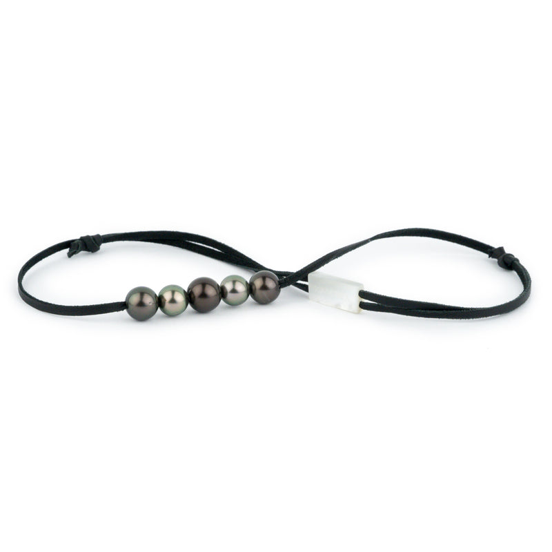 Quintuple Plum Peacock 10-11.4mm Mana Pearl Necklace