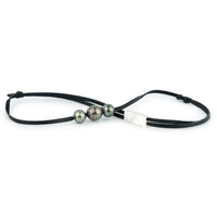 Triple Peacock Green 10.9-12.4 Circled Eimeo Mana Necklace