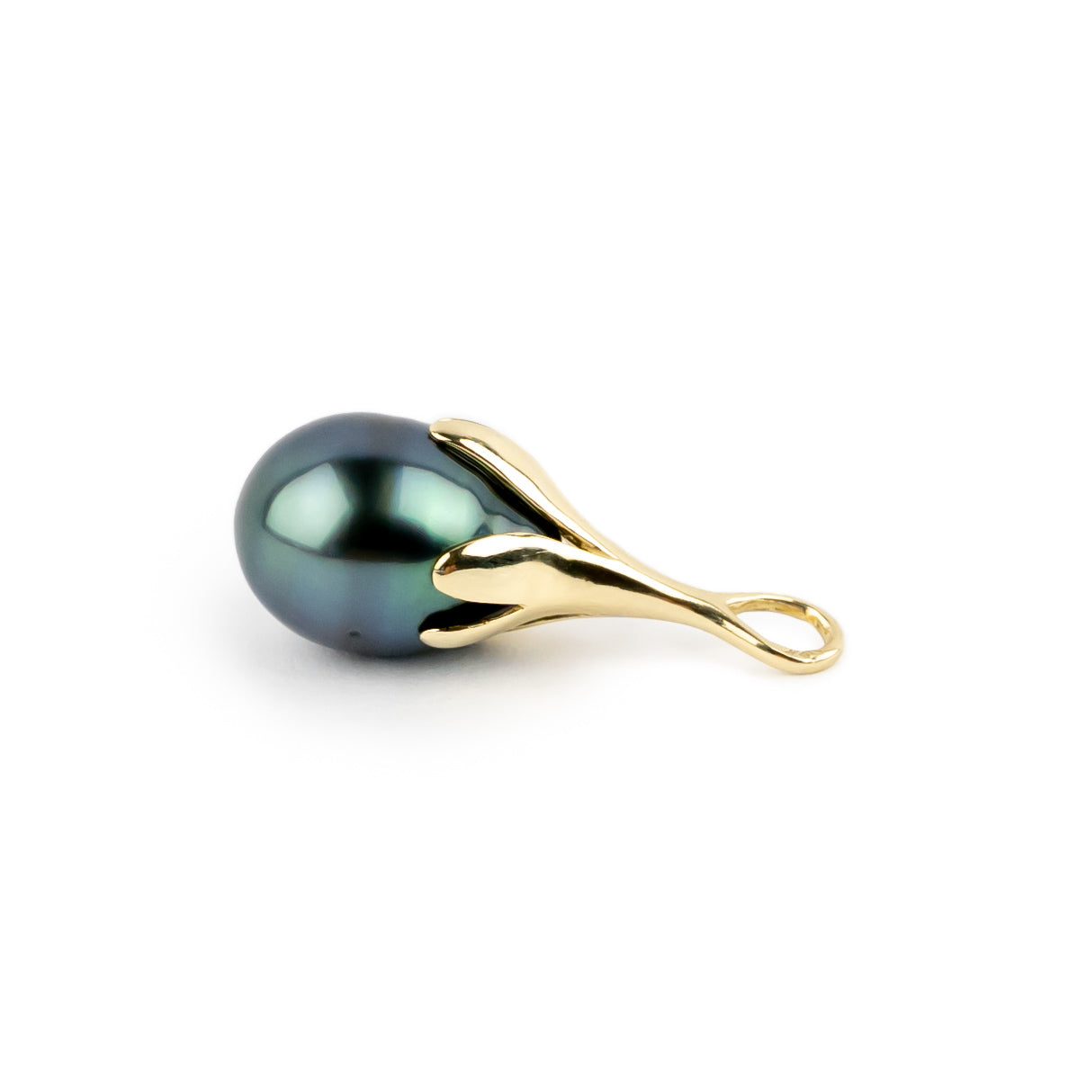 Deep Sea 9.2mm Drop Tahitian Pearl Pendant