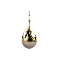 Golden Aubergine 9.2mm Drop Tahitian Pearl Pendant