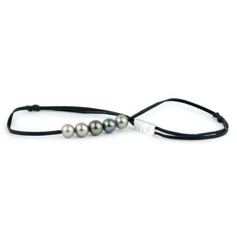 Quintuple Multi-Colored 10.9-12.2mm Mana Pearl Necklace
