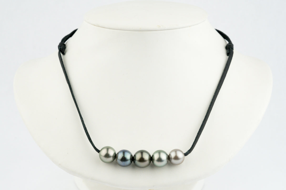 Quintuple Multi-Colored 10.9-12.2mm Mana Pearl Necklace