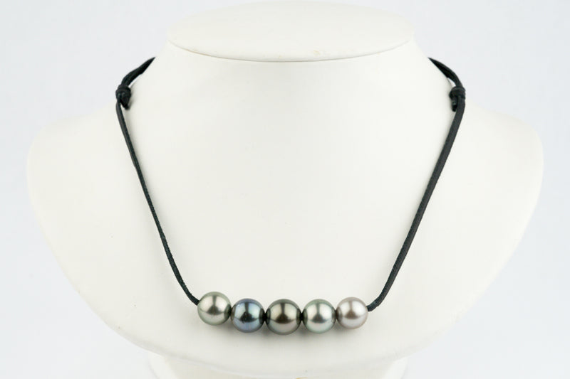Quintuple Multi-Colored 10.9-12.2mm Mana Pearl Necklace