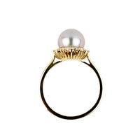 Tahitian Pearl & Diamond Soleil Ring on 14K Yellow Gold