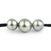 Triple 11-12.8mm Light Pink Green Eimeo Mana Necklace