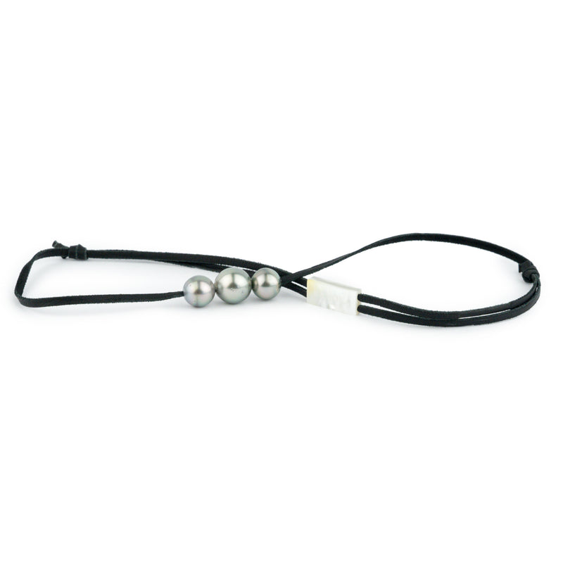 Triple 11-12.8mm Light Pink Green Eimeo Mana Necklace