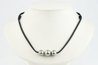 Triple 11-12.8mm Light Pink Green Eimeo Mana Necklace