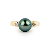 Tahitian Pearl & Diamond Aurora Ring