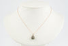 Aubergine Green Tahitian Pearl & Diamond Asteria Pendant or Necklace on 14K Rose Gold