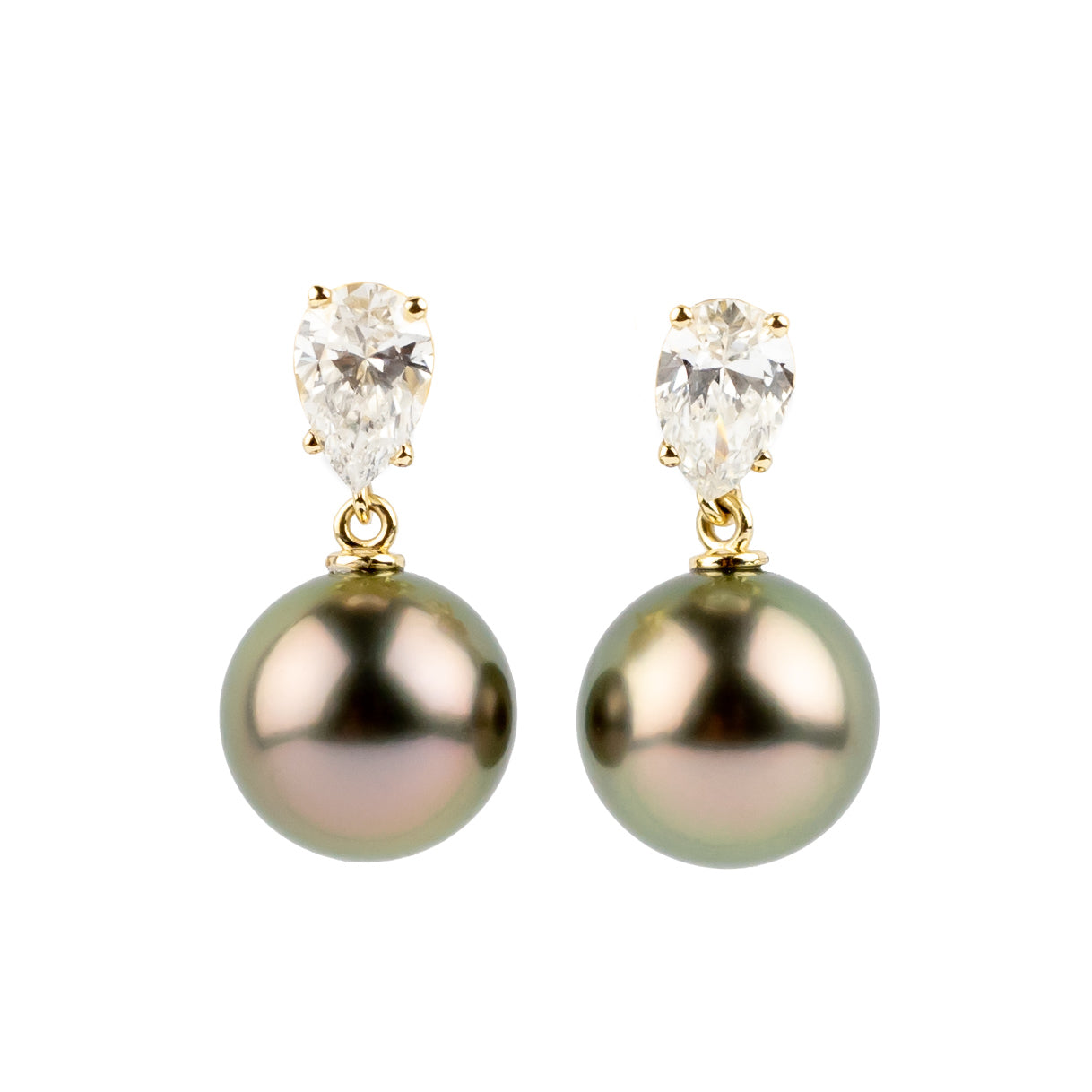 Tahitian Pearl & Diamond Sirène Earrings
