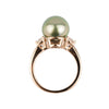 Tahitian Pearl & Diamond Bisou Ring on 14K Rose Gold