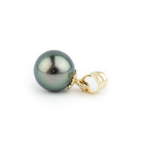 Petite Blue-Green Peacock 8.5mm Tahitian Pearl Pendant