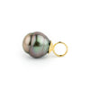 Multi-Colorful Circled 10.2mm Tahitian Pearl Pendant on Gold Filled